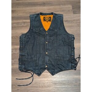 Milwaukee Performance Vest Motorcycle Biker Lined‎ Lace Up Mens M